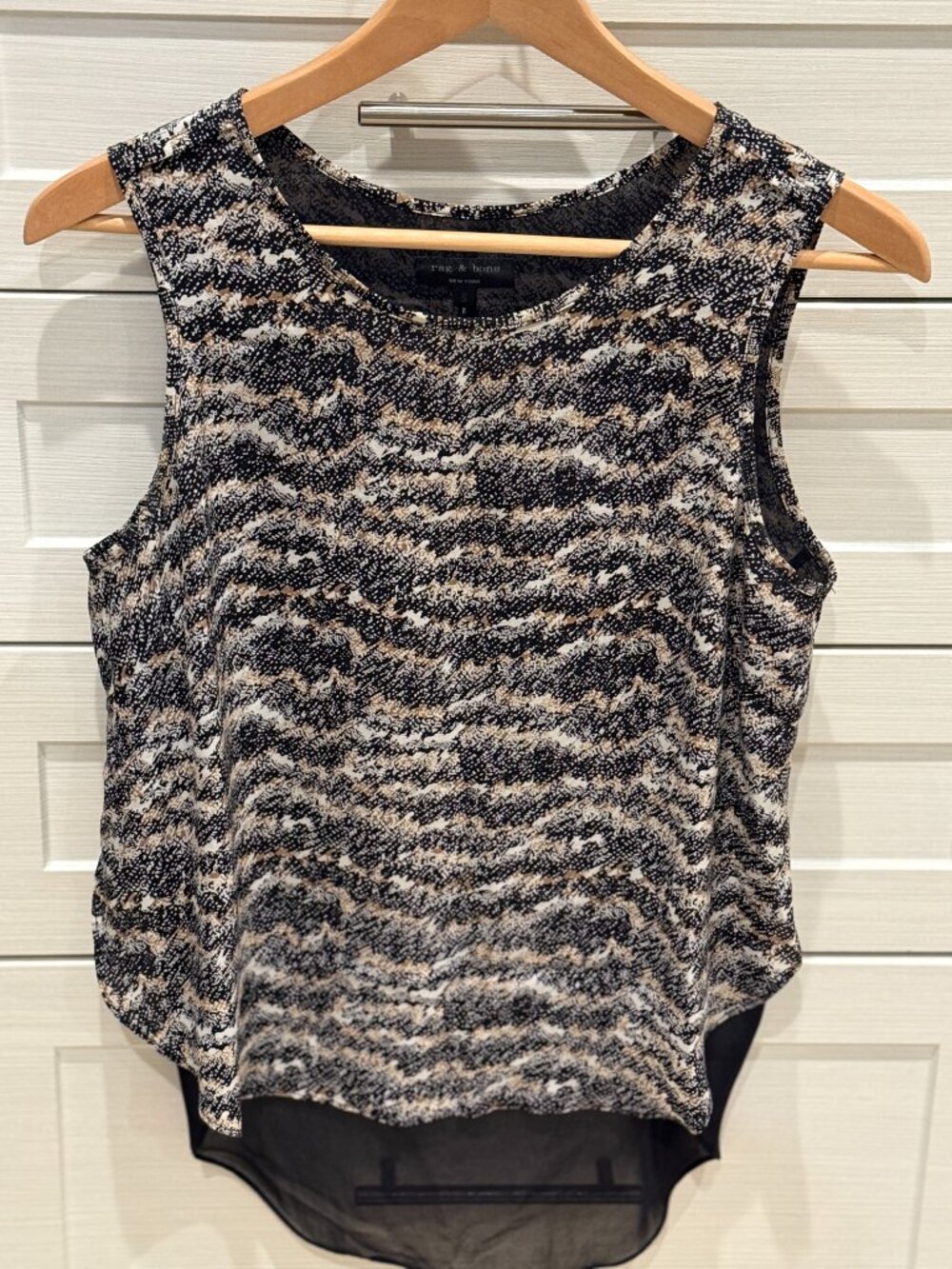 rag & bone Snakeskin Sleeveless Top Size S